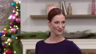 Dennis Basso Ruched Sleeve Soft Touch Top with Microchain Trim on QVC