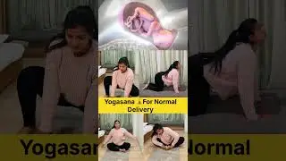 4 easy yoga asanas to support a smooth and normal delivery 🤍#NormalDeliverySupport#YogaForMoms#