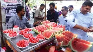 Most Popular Watermelon Vendor in Hyderabad | #watermeloncutting | #fruitninja | Hai foodies