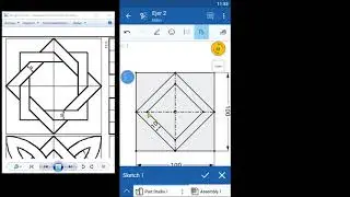 Tutorial de Onshape App celular Android (sketch) Ejercicio 2