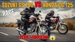 Suzuki GS 150 vs Honda CG 125 | Race Result SHOCKING😱| Sach Samnay Aa Gaya #saadimotovlogs #bikerace
