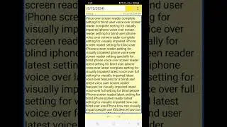live recognition screen and image recognition specially for blind using iPhone default screen reader