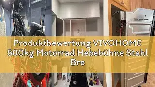 Produktbewertung VIVOHOME 500kg Motorrad Hebeb&uuml;hne Stahl Breites Deck ATV Scherenhebeb&uuml;hne Wagenhebe