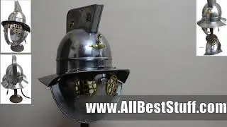Roman Gladiator Helmet Heavy Duty 14 Gauge Helmet
