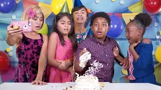 Birthday Party Surprise Uh oh | Funny skit playtime fun