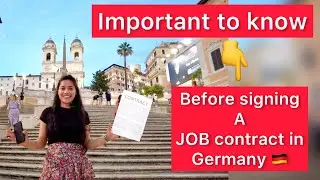 Important information when you sign a job contract in Germany| Job in Germany | Indians in Germany |