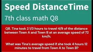 How to Find Average Speed | Speed Distance Time | Class 7 Maths Q8