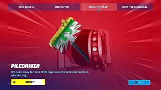 *SUPER RARE* PILEDRIVER PICKAXE BACK IN FORTNITE! (1,000+ DAYS OLD)