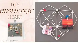 DIY | Geometric heart | Photoframe using only sticks | Easy and quick ideas | Art and craft