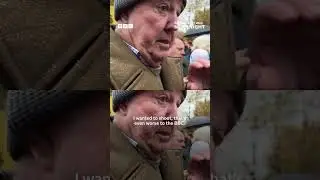 Victoria Derbyshire speaks to Jeremy Clarkson at the farmers&rsquo; protest in Westminster