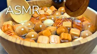 Ultra Satisfying ASMR Wooden Taps + Ice Water Before Sleep