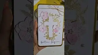 Craft with me! 🥰✨️ Taufkarte I baptism card I invitation #diy #crafting #cards #papercraft