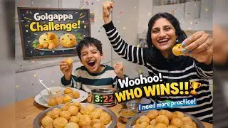 बेटे के साथ जबरदस्त Golgappa Challenge! 😋 कौन जीता? | Homemade Pani Puri Eating Challenge |