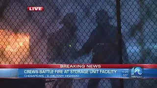 Units catch fire at Chesapeake storage facility