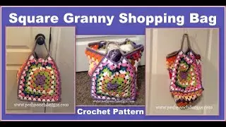 Learn to Crochet The Big and Sturdy Granny Square Shopping Bag Crochet Pattern #crochet #crochetvid