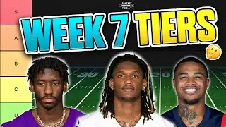 UPDATED Fantasy Football Week 7 Tiers & Rankings! QB, RB, WR, TE Breakdown + Must-Start Sleepers