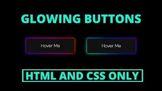 Glowing button on Hover | html and css no java