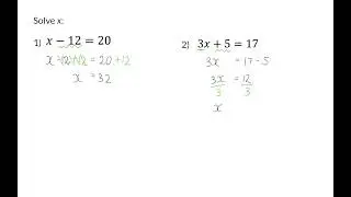 01 Equations using inverse operations