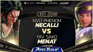 NVD Phenom (Necalli) vs FAV Sako (Menat) - CEO 2018 - Top 8 - CPT 2018