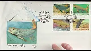 This is a First Day Cover (FDC) from Namibia, issued on 16 April 1992 in the town of Mariental.