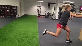 Sprint start med ball throw
