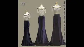 Beaded Mermaid Evening Gown