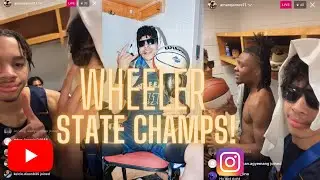 Wheeler Locker  Room Celebration (Full View) Amare James, Isaiah Collier, Jelani Hamilton