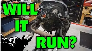 Trying To Start This Old VW Barn Find Engine After Sitting 24 Years.