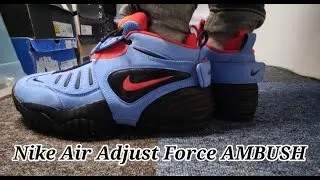 NIKE AIR ADJUST FORCE AMBUSH / University Blue Habanero Red / Unboxing and on Feet 🐾🔥🇦🇪