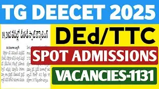 DEECET Spot Admission Notification@StudentUpdates247 