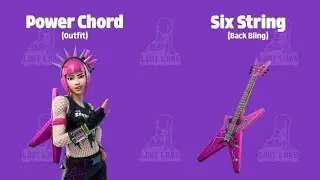 Fortnite (SIX STRING) back bling on all my skins