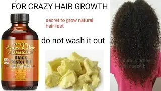 Just 2 ingredients your hair will grow like crazy/Jamaican black castor oil & shea butter😱