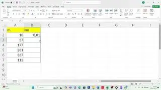 Excel Tutorial Convert (m) to Km