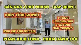 NHÀ ĐẸP ĐƯỜNG PHAN XÍCH LONG QUẬN PHÚ NHUẬN , GẦN MẶT TIỀN ĐƯỜNG , DIỆN TÍCH 50 MÉT VUÔNG , 4 TẦNG