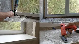 Do-it-yourself window sill installation. Installation of a plastic window sill.