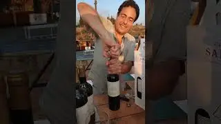 #Shorts How to open an old bottle of wine using the Twin-prong cork puller (Ah-So opener) #Wine