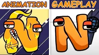 Alphabet Lore - Animation VS Gameplay - Friday Night Funkin'