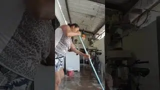 Muita chuva,  lavagem da varanda. 