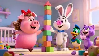 Pinky Pig Makes a Tower 🐷🧱 | Fun Building Song for Kids | Nursery Rhymes & Kids Songs