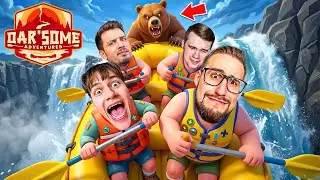 ГРЕБИ НАЗАД или УПАДЕШЬ С ВОДОПАДА! 4 БОЙСКАУТА на ЛОДКЕ vs ОПАСНАЯ РЕКА! УГАР В OAR’SOME ADVENTURE