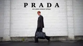 Street Style at PRADA during Milan Fashion Week Men's FW25