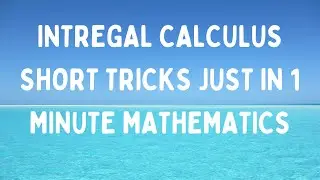Double intregal | short tricks | intregal calculus | multiple intregal ||