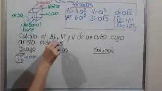AREA LATERAL, TOTAL , VOLUMEN  DE UN CUBO