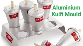 Aluminium Kulfi Mould Set of 6 with Stand Cream Sticks DIY Reusable Ice Cream Maker Popsicle Mould