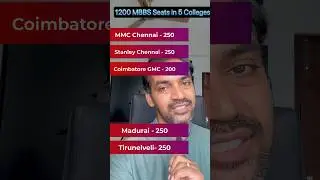 TN Medical Selection 2025 Seat matrix #tnmedicalselection2025 #tnmbbscounselling