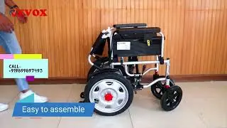 Electric Wheelchair foldable with mag wheels pneumatic tires & electromagnetic brakes |Evox Wc-102ME