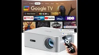 4K Projector with WiFi and Bluetooth,OSCAL 1400 ANSI Google TV&Netflix Officially Licensed Smart