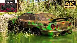 Rebuilding Nissan GTR R34 (1100HP) - Forza Horizon 5 | Steering Wheel + Shifter Gameplay.