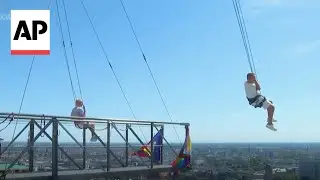 Berlin unveils 120-meter high swing for adrenaline junkies
