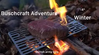 Overnight in the forest Winter gear test | British Army bivy | Bushcraft adventure overnighter
